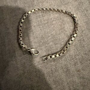 Tiffany & co Sterling Silver Box Chain Bracelet - Silver